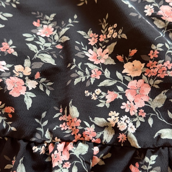 Forever 21 Floral Black Dress with Pink Accents - Picture 11 of 11
